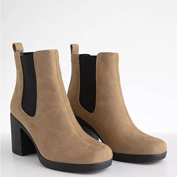 BEIGE FAUX SUEDE BOOTIE - Picture 3 of 4